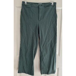Old Navy Women’s Size 10 Olive Green High Rise Wide Leg Chino Pants